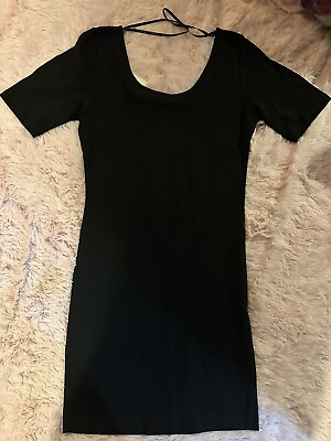#ad #ad NWT Womens All black Scoop kneck Maxi Dress $7.80