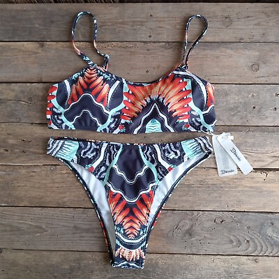 #ad NWT Bikinishe Two Piece Swimsuit Bikini Womens Large $16.99