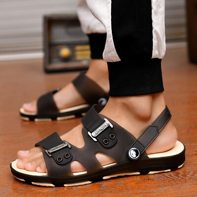 Summer Mens Casual Slippers Slingback Sandals Open Toe Swim Non Slip Beach Shoes $20.27