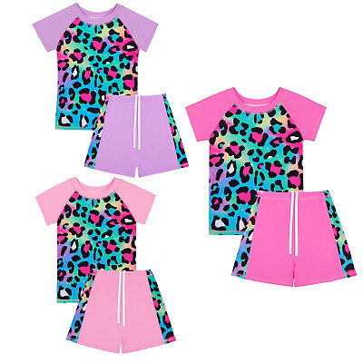 #ad Kids Girls Swimsuit 2Pcs Bathing Suits Hot Spring Swimwear Beach Costumes Soft $16.27