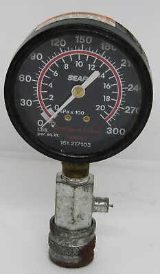 #ad Vintage Sears and Roebuck Compression Tester Gauge with Quick Coupler. $16.50