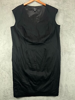 #ad MOSSIMO Womens Plus Dresses Size 20W Stretch Black Sheath Sleeveless Line Ladies $16.89