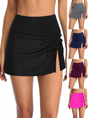 #ad Women#x27;s Swim Skirt High Waisted Bathing Suit Skirt Bikini Bottoms For Women AU $16.19