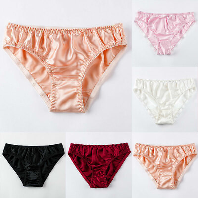 #ad Sexy Women#x27;s Silk String Bikini Panties Underwear Lingerie Size:S M L XL XXL $4.19