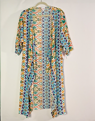 #ad Lularoe Kimono Style Beach Cover Up Robe Medium Lightweight Aztec Print Boho NWT $13.00