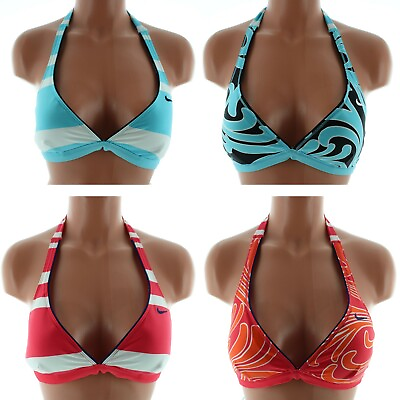Nike Swimwear TESS0133 Women#x27;s Reversible Halter Bikini Swimsuit Top $17.99