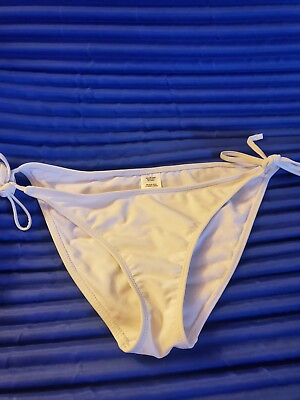 #ad #ad White String Triangle Bikini Bottom Size Large $7.00