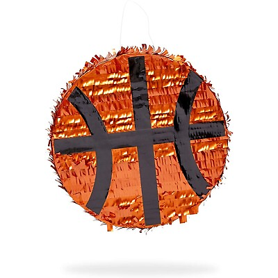#ad Small Basketball Piñata for Sports Birthday Party 13 x 13 x 3 Inches $20.99