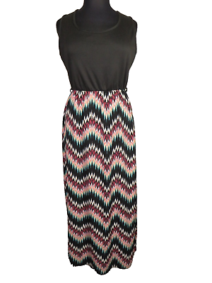 #ad Urban Rose Women#x27;s Black Multicolor Printed Maxi Dress Plus Size 2X $12.50