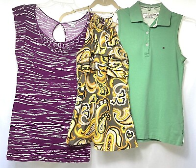 Lot of 3 Spring Summer Juniors Womans sleeveless tops Shirts size XS $24.99