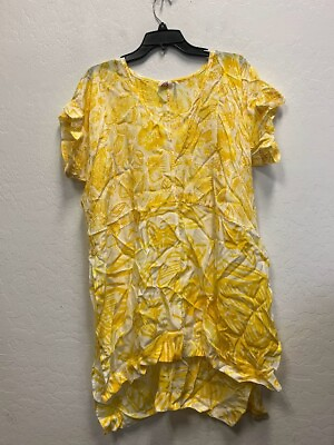 #ad Women#x27;s Yellow floral mini dress XSmall $36.00