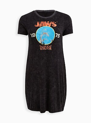 #ad #ad TORRID Jaws T Shirt Dress Black Women Plus Dresses cheap size 00 10 US $29.00