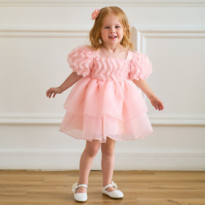 #ad Baby Girl Party Dress Birthday Baptism Princess Dress Wedding Kid Tutu Lace Gown $19.99