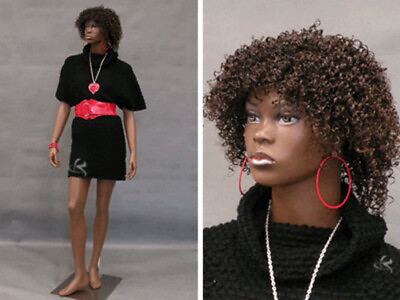 #ad Pretty Black Female Fiberglass mannequin Dress Form Display #MD CCDR4 $279.00