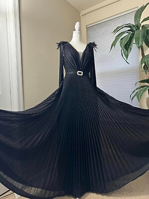 #ad #ad Women#x27;s Elegant High Split Flare Sleeve Evening Dress Party Dress Maxi Dress $149.99