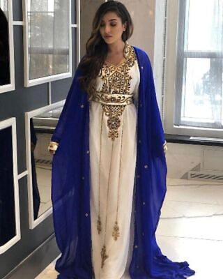 #ad Dubai Moroccan Royal Kaftan Abaya Modern Islamic Farasha Long For Women Dresses $125.66