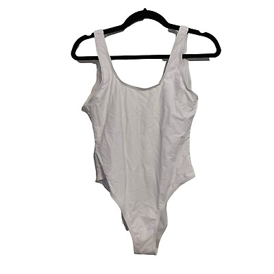 #ad White 1 piece maillot swimsuit M NEW $8.00