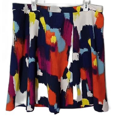 #ad Ava Viv Skirt plus size print Zip Back mini Womens size 22W $13.30