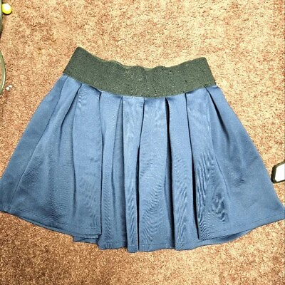 Forever 21 Women#x27;s Blue Elastic Waist Skirt Size Medium Shows Some Wear Preowned $5.00