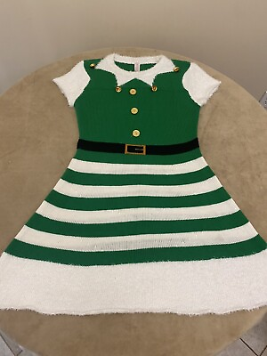 Xhilaration Christmas Holiday Green Skater Dress Women’s Size Large Stretchy $12.00