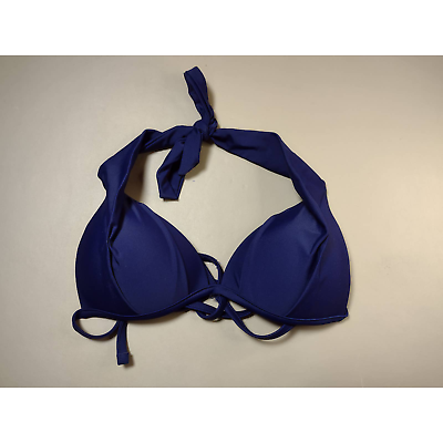 Women#x27;s Dark Blue Bra Style Bikini Top Size Medium $9.99