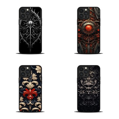 #ad occult gothic tracery metal For iPhone 11 12 13 14 15 Max Pro Funny Cover $9.99