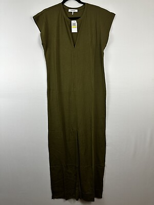 #ad FRAME Le Muscle Maxi Dress Slit Organic Pima Cotton Women’s Medium NEW $79.99