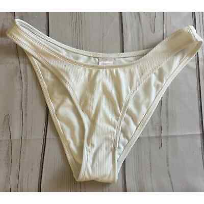 #ad Xhillaration Ribbed Cheeky Bikini Bottom White Juniors XL New $14.00