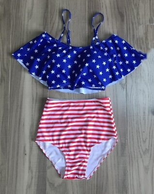 NEW Womens Boutique 4th of July Patriotic Bikini Swimsuit $12.99