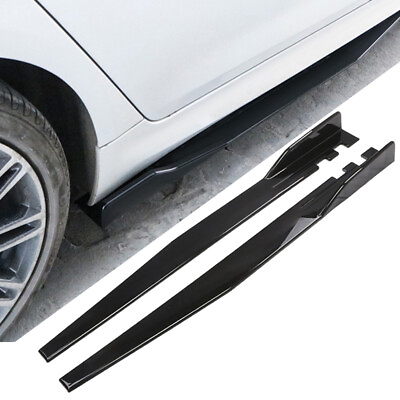 For Honda CR V 46quot; Side Skirt Extension Rocker Panel Splitter Gloss Black $41.00