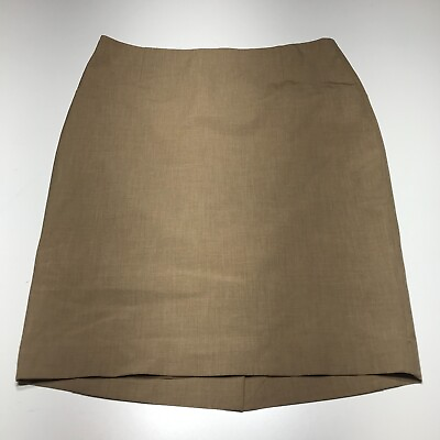 Limited Collection Skit Womens Size 8 Tan Straight Pencil Knee Length Stretch $14.99
