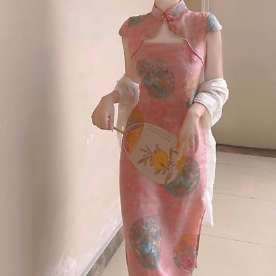 Traditional Chinese Style Women Cheongsam Evening Gown Sexy Qipao Vintage Dress $54.30