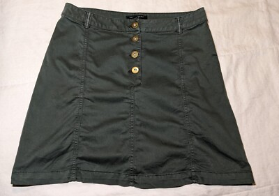 BANANA REPUBLIC Factory ARMADA Green Mini Skirt Size 6 Button Up Women#x27;s $16.99