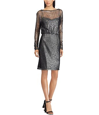 #ad American Living Womens Floral Lace Cocktail Dress $66.49