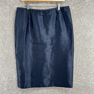 #ad Jones Wear Suit Women#x27;s Skirt Size 16 Blue Lined Zip Closure $9.73