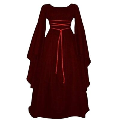 Renaissance Medieval Witch Fancy Dress Costume Gothic Women Victorian Gown $20.63