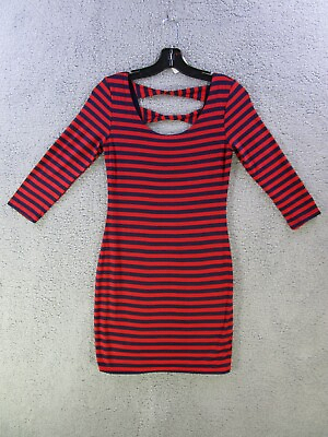 #ad Soprano Womens Cocktail Pencil Skirt Dress Size S Red Blue Stripes $18.99