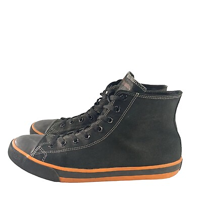 #ad Harley Davidson D93816 Nathan Black and Orange High Top Shoes Sneakers Men#x27;s 12 $34.97