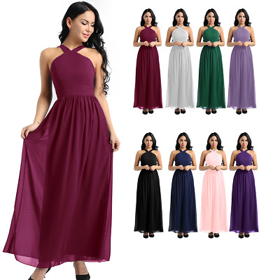 #ad Women#x27;s Long Formal Evening Party Dresses Cocktail Prom Gowns Maxi Bridesmaid $19.52