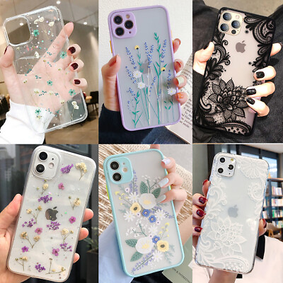 #ad Soft Flower Clear Case Bumper Cute Cover for iPhone 14 Pro Max 13 12 11 8 7 XR $6.98