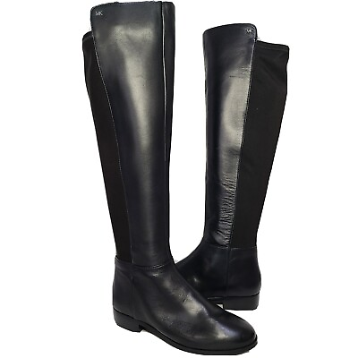 #ad Michael Kors Womens Boots black Flat Riding Knee High Bromley Size US 6 new $79.00