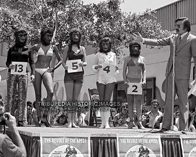 #ad Vintage 1972 Photo Most Beautiful Ape Beauty Bikini Contest Planet of the Apes $11.95