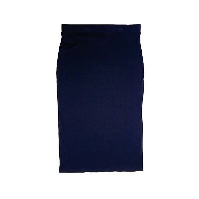 #ad #ad Gianni Bini Size L Black Midi Pencil Skirt Stretchy Ribbed Knit Elastic Waist $19.99