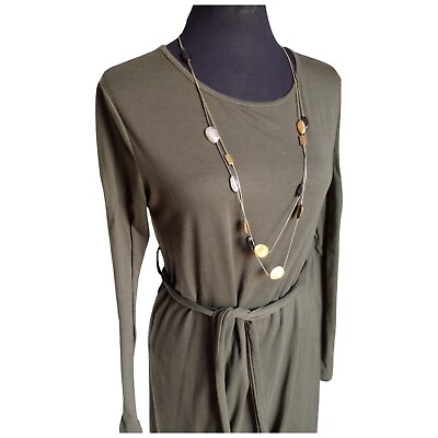 #ad #ad Dress Long Sleeve Size Small T Shirt Womens Tshirt Maxi Women Brown Casual $17.49