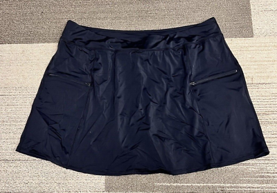#ad NWT Swimsuits For All SWIM SKIRT WITH BUILT IN BRIEF Size 22 w 2 Zipper Pockets $14.50