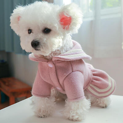 #ad Small Dog Winter Dress For Girl Dogs Pet Puppy Coats Warm Clothes Outfit Apparel $13.84