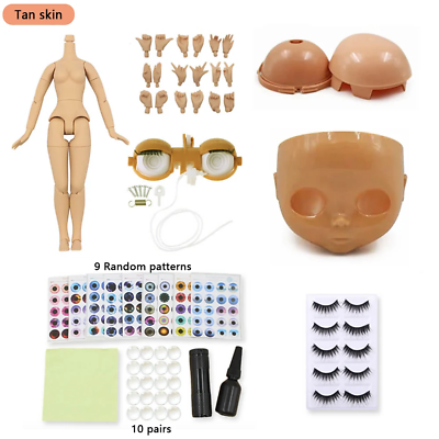 #ad Blythe Doll DIY Set 1 6 Form 12quot; Customize Jointed Body Scalp Eye Mechanism Chip $69.66