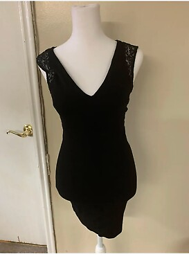#ad Cocktail elegant dress with neckline and lace back. $15.00