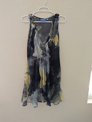 Simply Vera Vera Wang Sheer Cover Up Ruffled Layered Dress Coastal Beach Size S $30.00