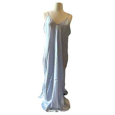#ad Banana Republic Bliss 100% Silk Blue Dress Classic Sexy Cocktail Large Tall $50.00